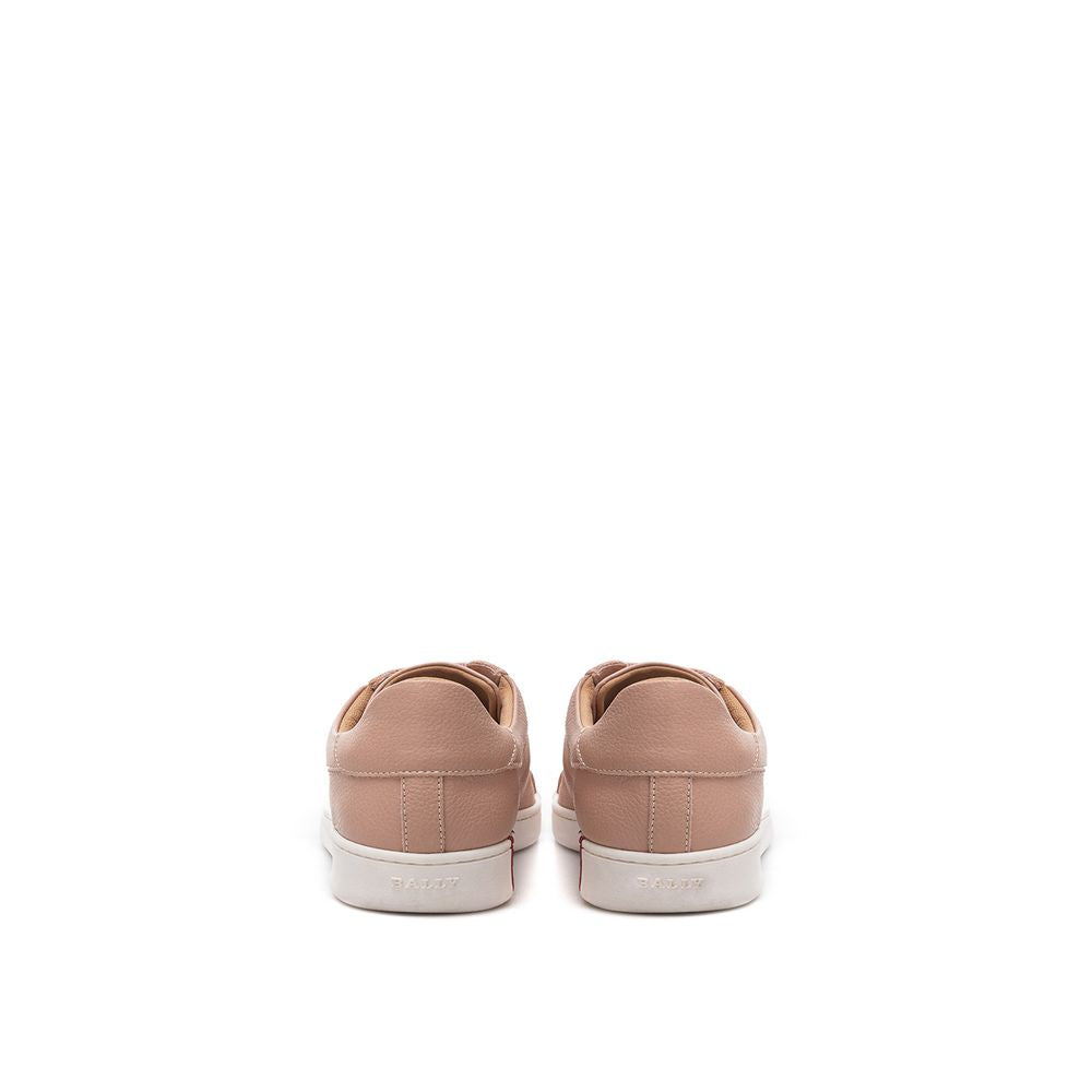 Sneakers by Bally for women in leather & rubber beige, pink, white & signature presents a sumptuous silhouette, artfully capturing the essence of the Women's Casual Leather & Rubber Sneakers with its sumptuous casual style design.