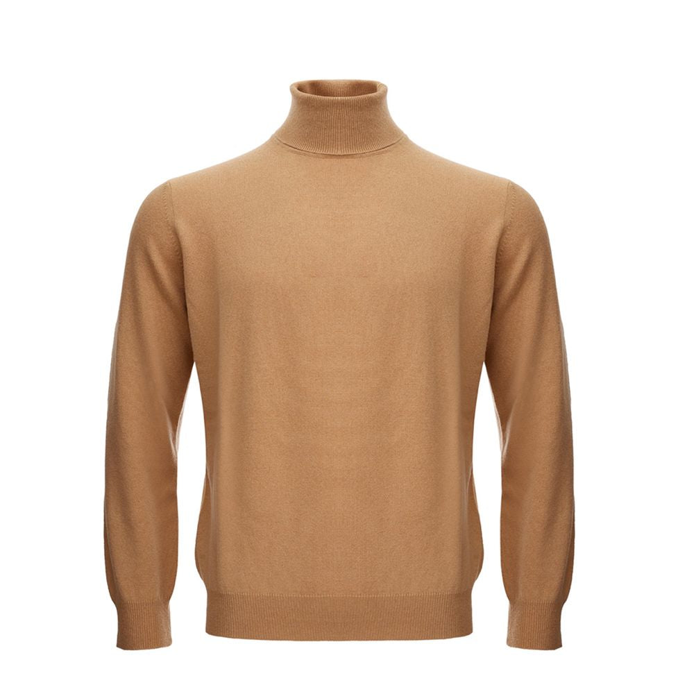 Sweater by KANGRA for men in wool brown features an polished silhouette, showcasing refined and a sophisticated for a truly polished finish.