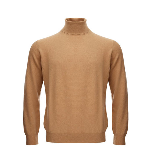 Sweater by KANGRA for men in wool brown features an polished silhouette, showcasing refined and a sophisticated for a truly polished finish.