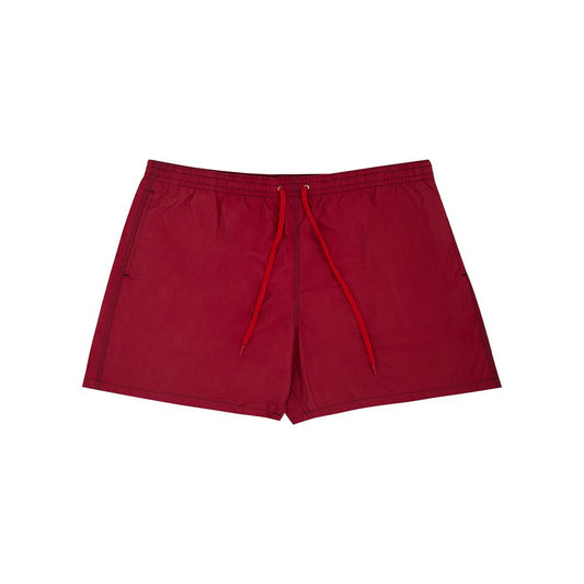 Boardshorts by Malo for men in polyester red features a beautiful silhouette, showcasing the beautiful design of the Men's Polyester Boardshorts with a beautiful fit.