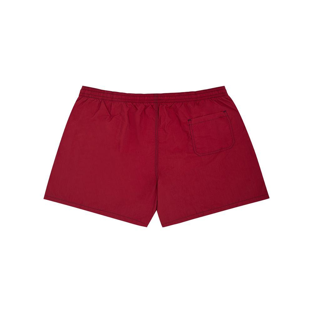 Boardshorts by Malo for men in polyester red features a beach ready silhouette, showcasing the signature style of the Men's Polyester Boardshorts.