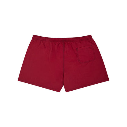 Boardshorts by Malo for men in polyester red features a beach ready silhouette, showcasing the signature style of the Men's Polyester Boardshorts.