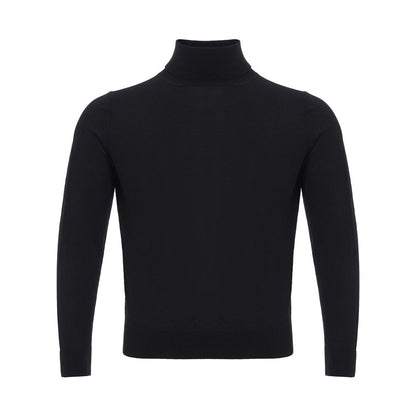 Sweater by Colombo for men in cashmere black features an tactile silhouette, showcasing a sophisticated and tactile for a refined finish.