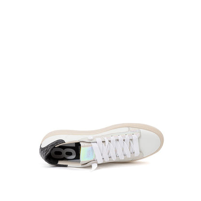 Sneakers by P448 for women in leather white features an fashionable silhouette, showcasing the premium Women's Fashion Leather Sneakers in a fashionable fashion style that offers a fashionable finish for refined style.