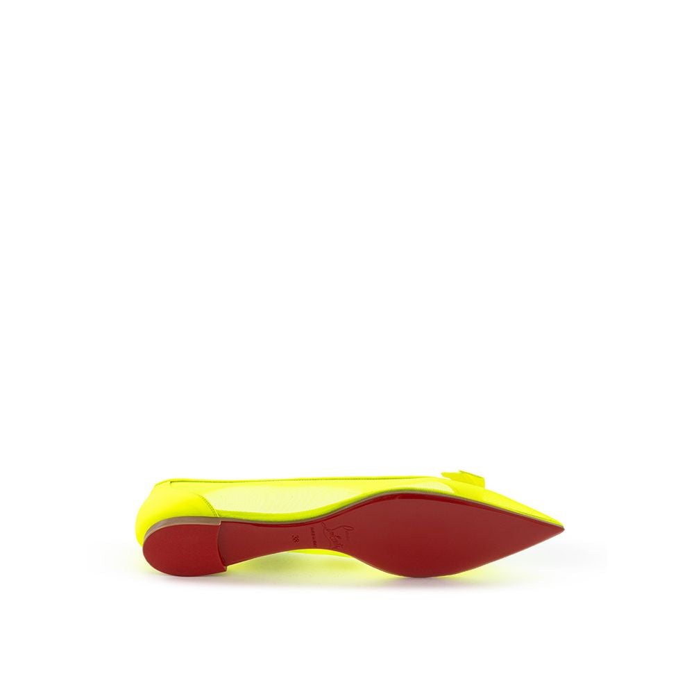 Flat Shoes by Christian Louboutin for women in mesh yellow presents a effortless chic silhouette, showcasing the Grace Ray Women's Mesh Flat Shoes design with a effortless chic and for a sophisticated look.