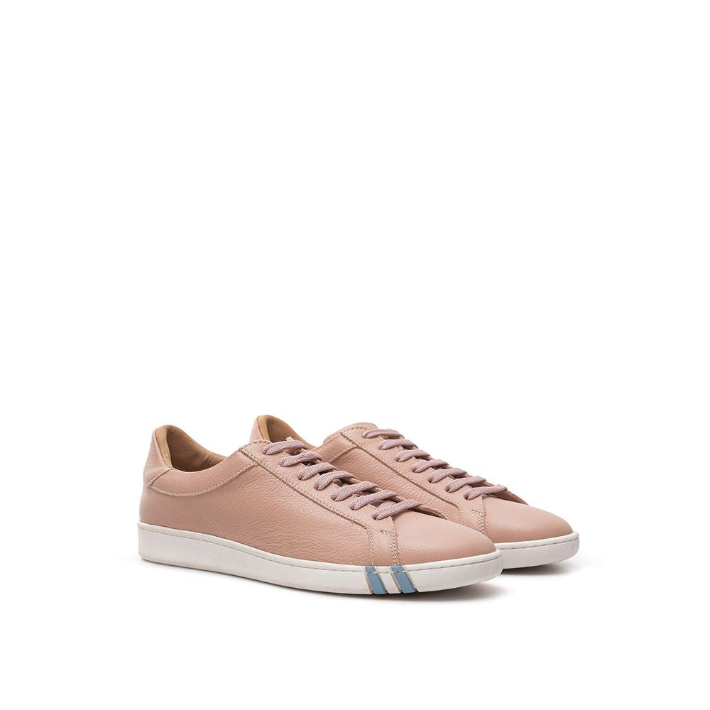 Sneakers by Bally for women in leather pink features a chic design, perfectly showcasing the chic casual style of this Aren Women's Casual Leather Sneakers.