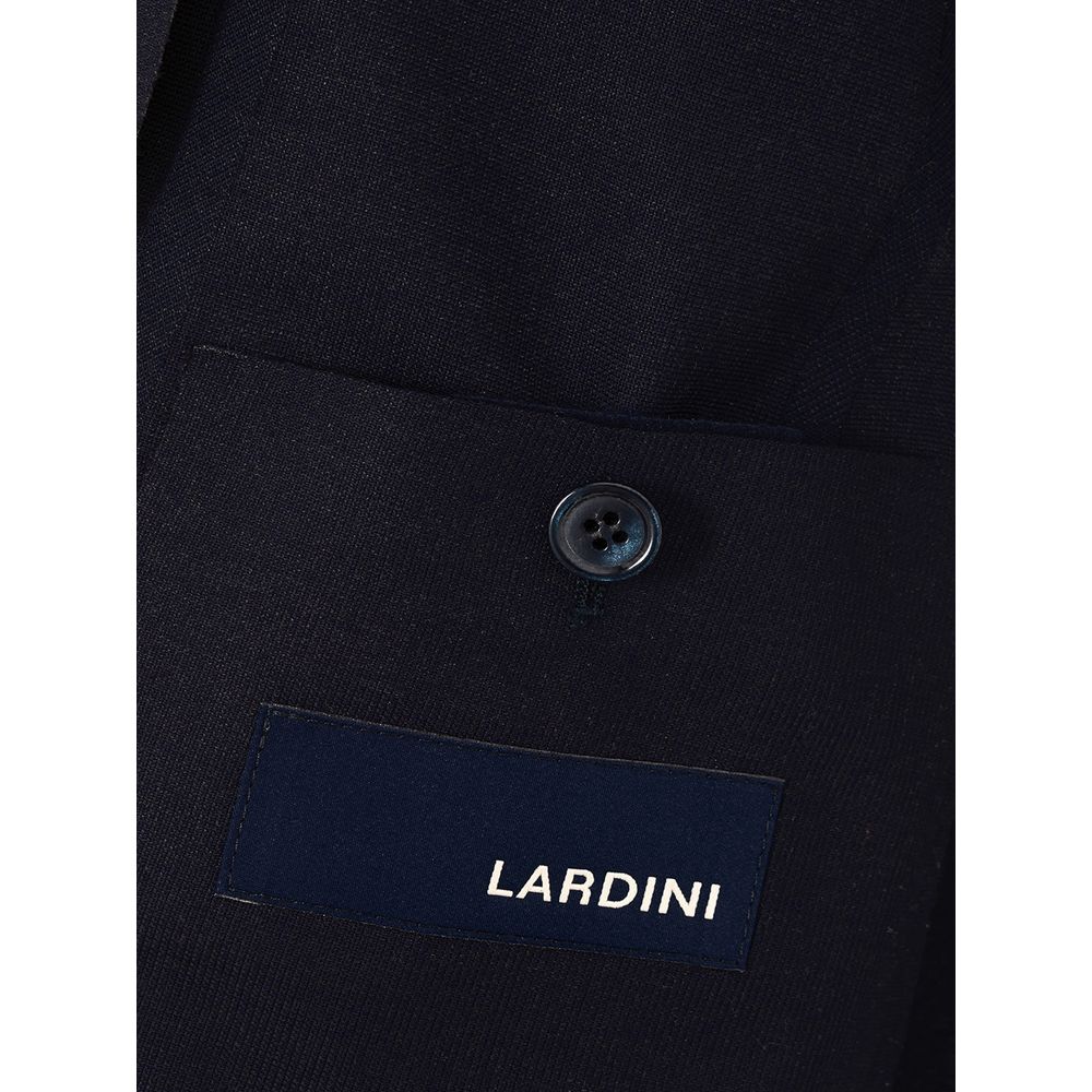 Blazer by Lardini for men in cotton blue features an stylish silhouette, showcasing a sophisticated and stylish for a truly stylish finish.