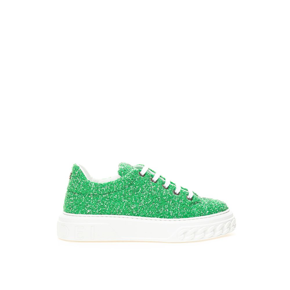 Sneakers by Casadei for women in leather emerald & green presents a impeccable silhouette as Grace Women's Casual Leather Sneakers, expertly defined by a impeccable casual style for a impeccable, high-fashion look.