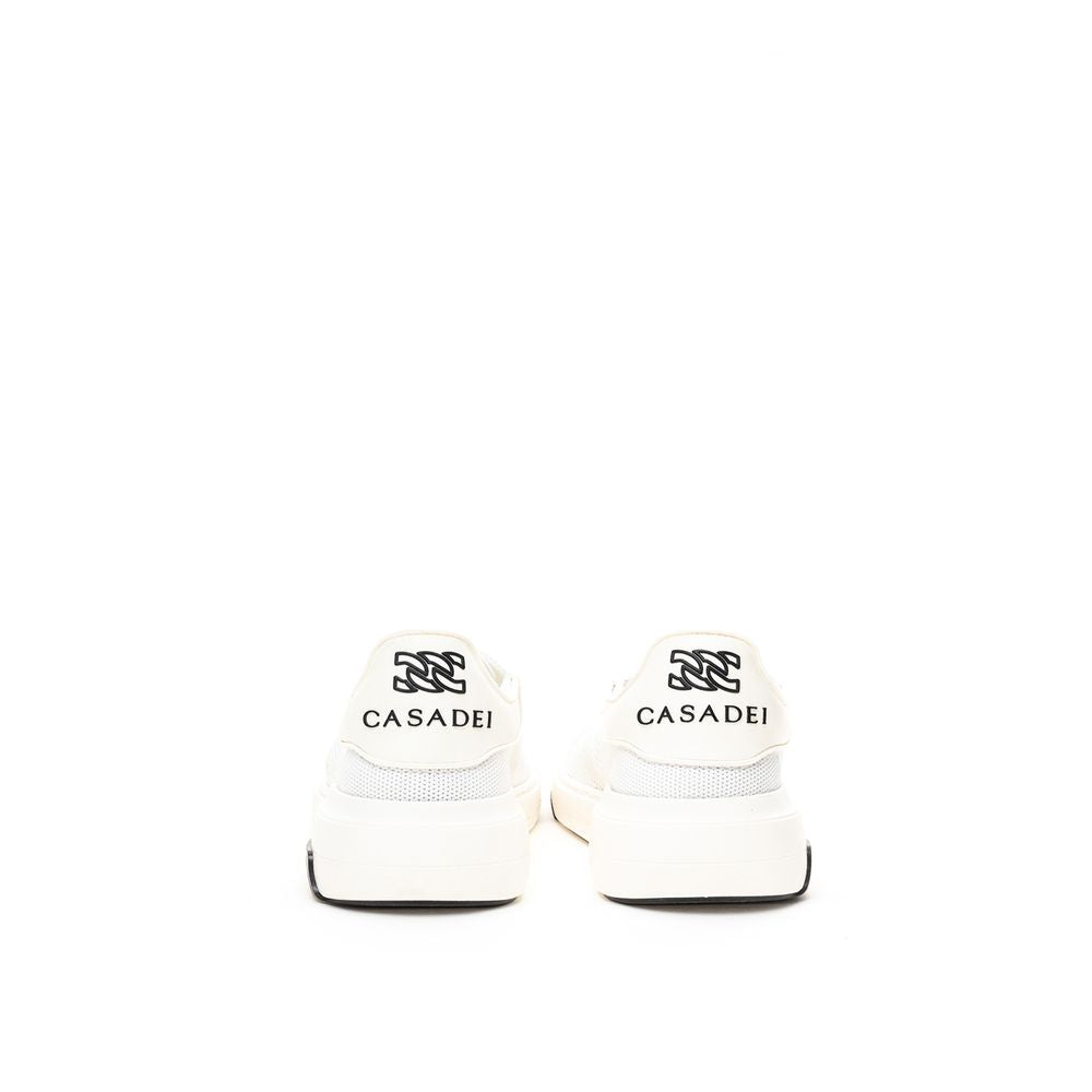 Sneakers by Casadei for women in leather white features a chic design, perfectly showcasing the chic casual style of this Women's Casual Leather Sneakers.
