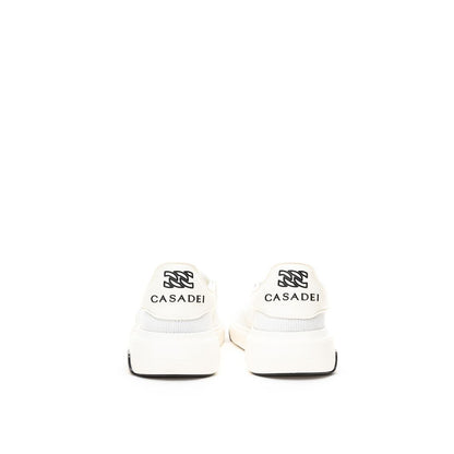 Sneakers by Casadei for women in leather white features a chic design, perfectly showcasing the chic casual style of this Women's Casual Leather Sneakers.