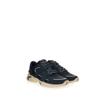 Sneakers by Lardini for men in suede leather & rubber beige & black features a chic design, perfectly showcasing the chic casual style of this Men's Casual Suede Leather & Rubber Sneakers.