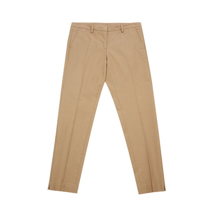 Trousers by Lardini for women in cotton brown presents a smart silhouette, meticulously detailed with a smart , a smart long, and a smart .