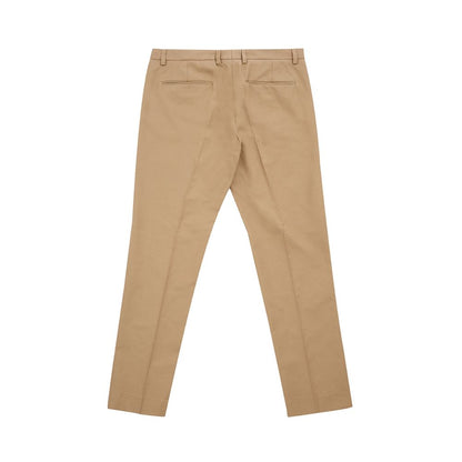 Trousers by Lardini for women in cotton brown features a sculptural silhouette, showcasing a sculptural and long with a sophisticated for a sculptural finish.