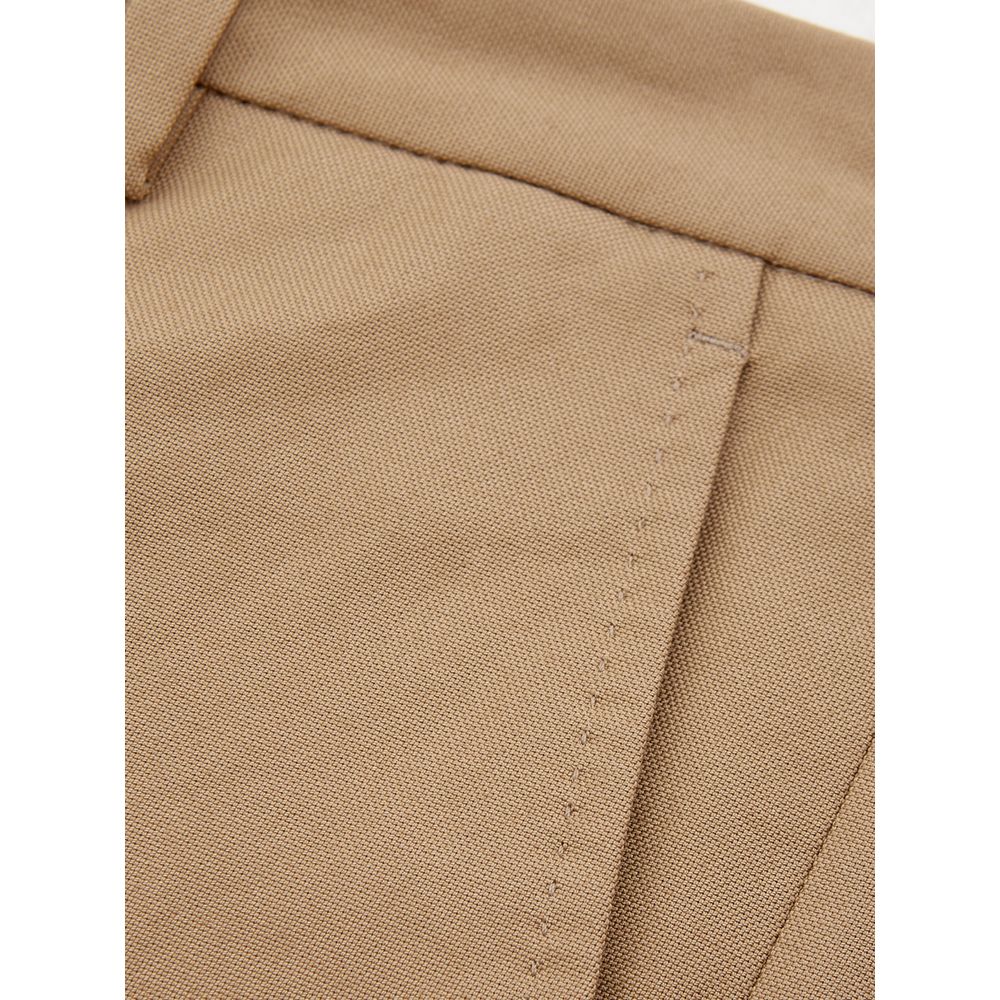 Trousers by Lardini for women in cotton brown features an on trend silhouette, showcasing a sophisticated with a long and for an on trend finish.