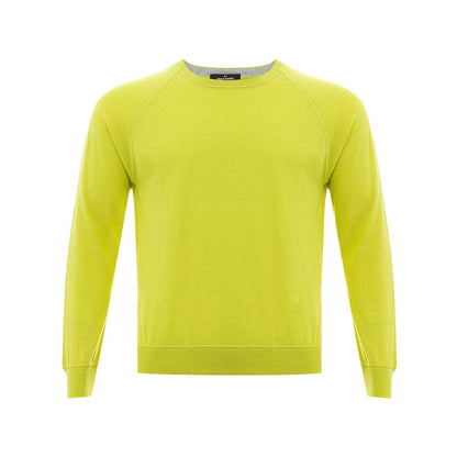 This Sweater by Gran Sasso for men in cotton yellow presents a understated silhouette, featuring a sophisticated and for a understated finish.