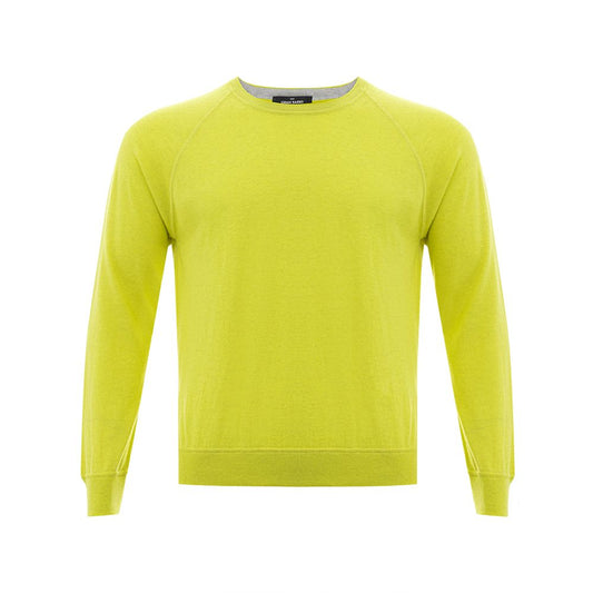 This Sweater by Gran Sasso for men in cotton yellow presents a understated silhouette, featuring a sophisticated and for a understated finish.