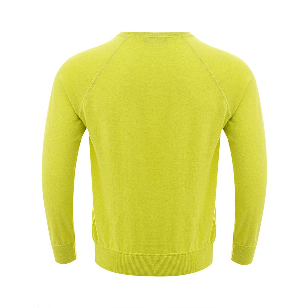 Sweater by Gran Sasso for men in cotton yellow features an polished silhouette, showcasing refined and a sophisticated for a truly polished finish.