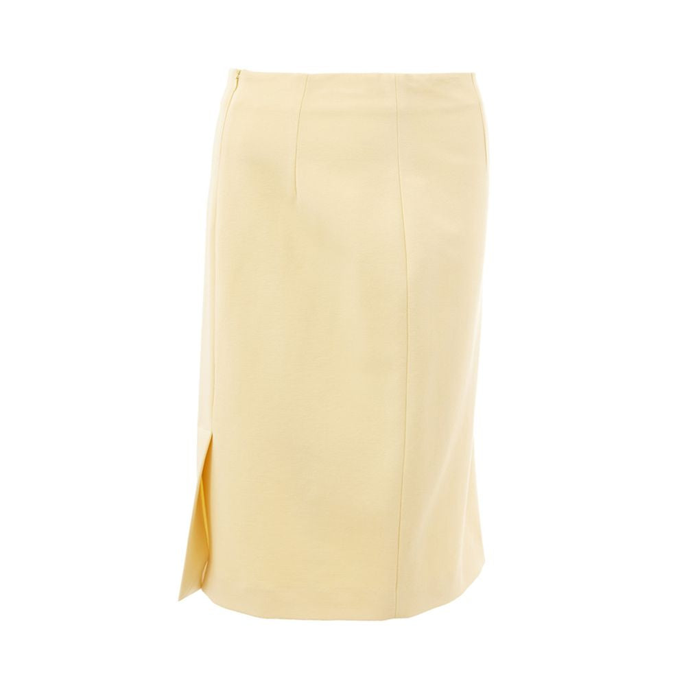 Skirt by Lardini for women in viscose yellow features an relaxed-yet-refined silhouette that elegantly showcases the Women's Viscose Skirt design and sophisticated .