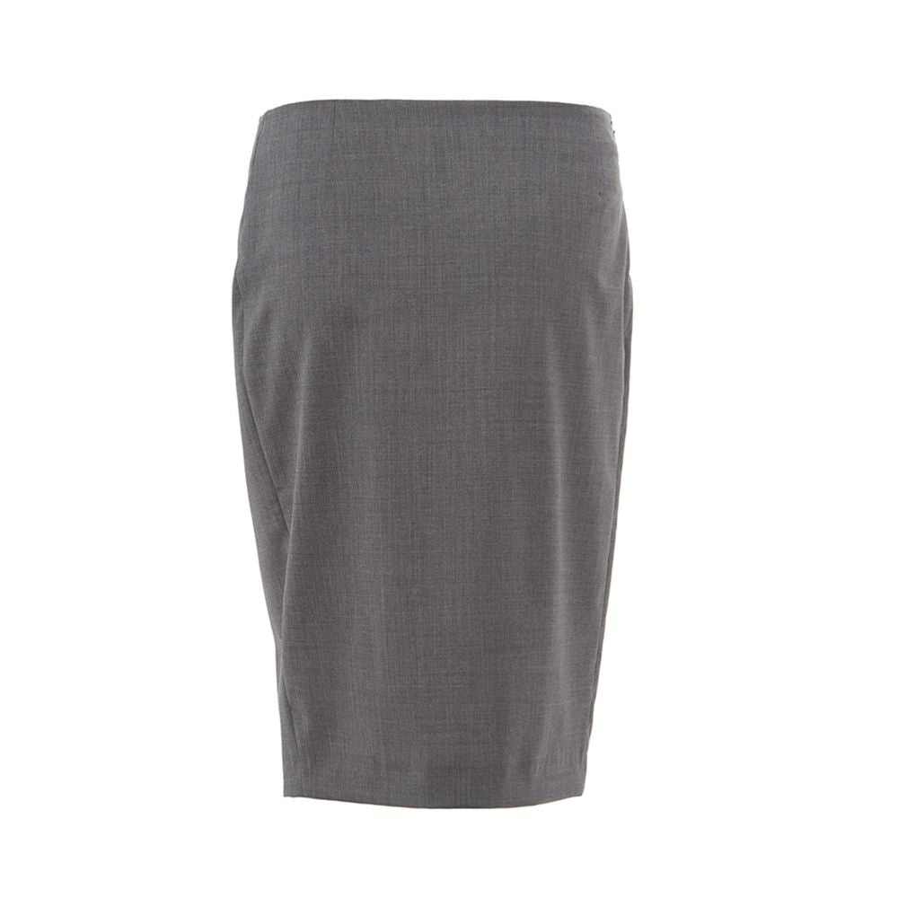 Skirt by Lardini for women in wool gray features an tailored silhouette, artfully capturing the essence of Grace Women's Wool Skirt in a sophisticated .