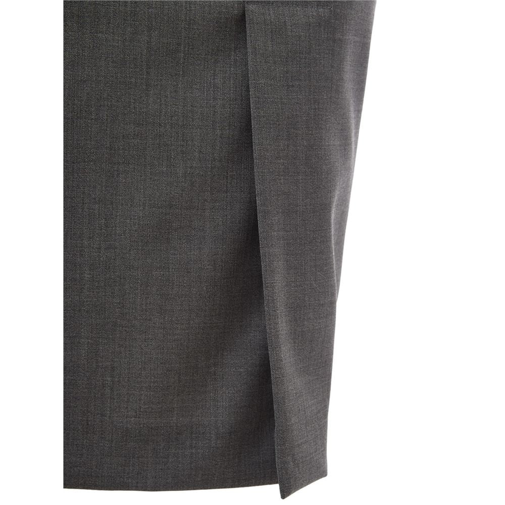 Skirt by Lardini for women in wool gray features a captivating silhouette, showcasing the captivating Grace Women's Wool Skirt design with a sophisticated for a captivating look.