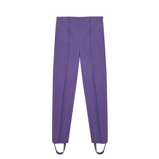 Pants by Lardini for women in viscose purple features a enduring silhouette, showcasing a enduring and long with a for a premium, tailored aesthetic.