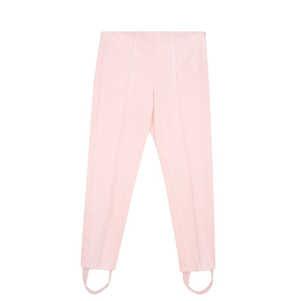 Trousers by Lardini for women in viscose pink features a sculptural silhouette, showcasing a sculptural and long with a sophisticated for a sculptural finish.