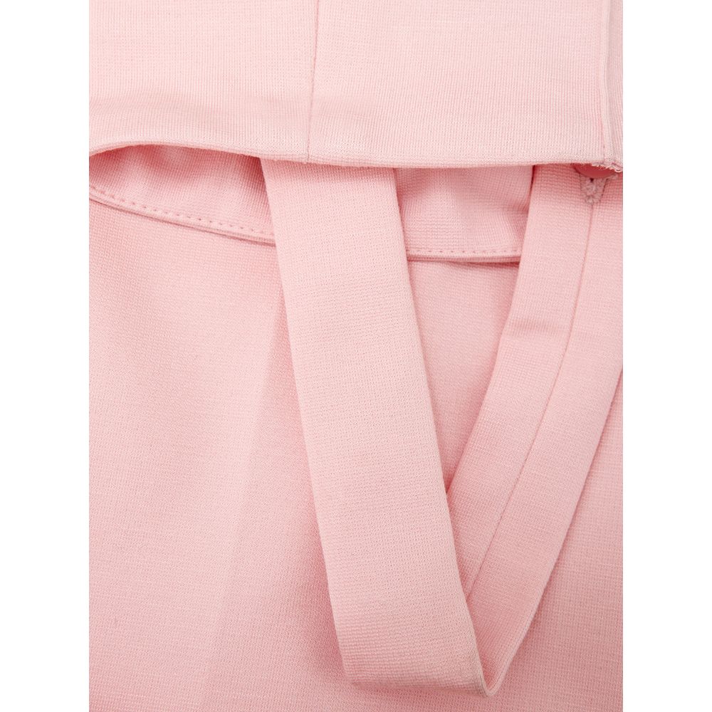 Trousers by Lardini for women in viscose pink features a artisanal silhouette, showcasing a sophisticated with a long and for a artisanal finish.