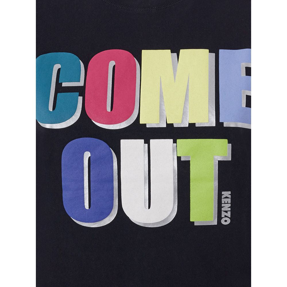 T-Shirt by Kenzo for men in cotton black features a plush silhouette, showcasing a sophisticated and for a truly plush finish.