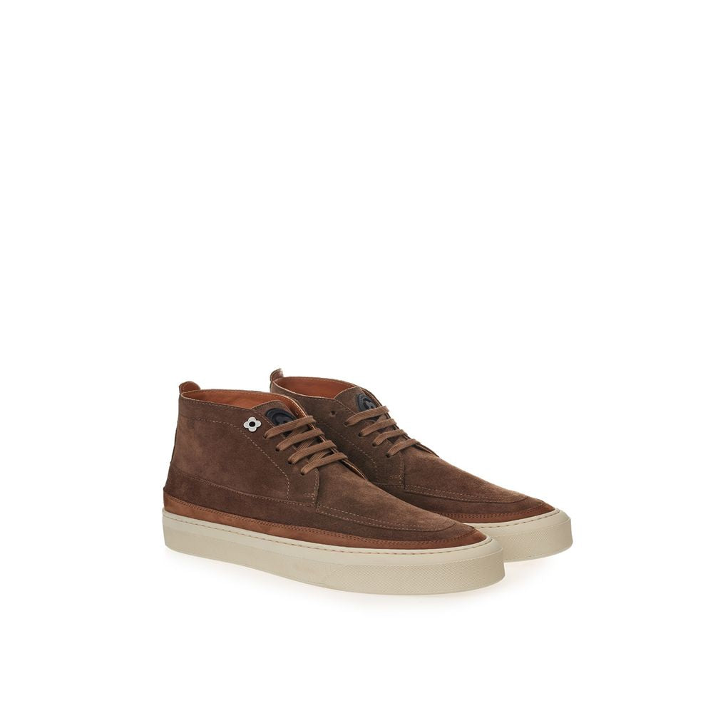 Sneakers by Lardini for men in suede leather brown features an versatile design from the Men's Fashion Suede Leather Sneakers collection, highlighting a versatile fashion style for a premium, high-fashion look.