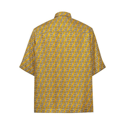 Shirt by Fendi for men in silk yellow, patterned & print presents a discerning silhouette, showcasing a sophisticated and for a truly discerning finish.