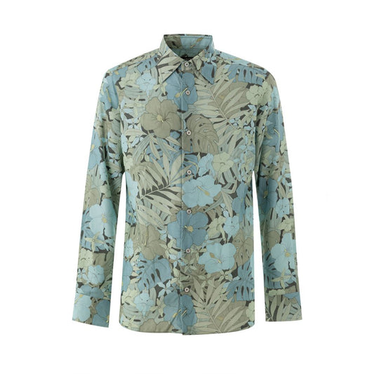 Shirt by Tom Ford for men in lyocell light-blue, multicolor, floral & print, featuring a nuanced and nuanced for a sophisticated finish.