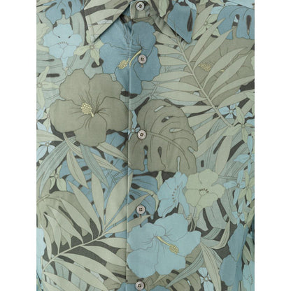 Shirt by Tom Ford for men in lyocell light-blue, multicolor, floral & print presents a discerning silhouette, showcasing a sophisticated and for a truly discerning finish.