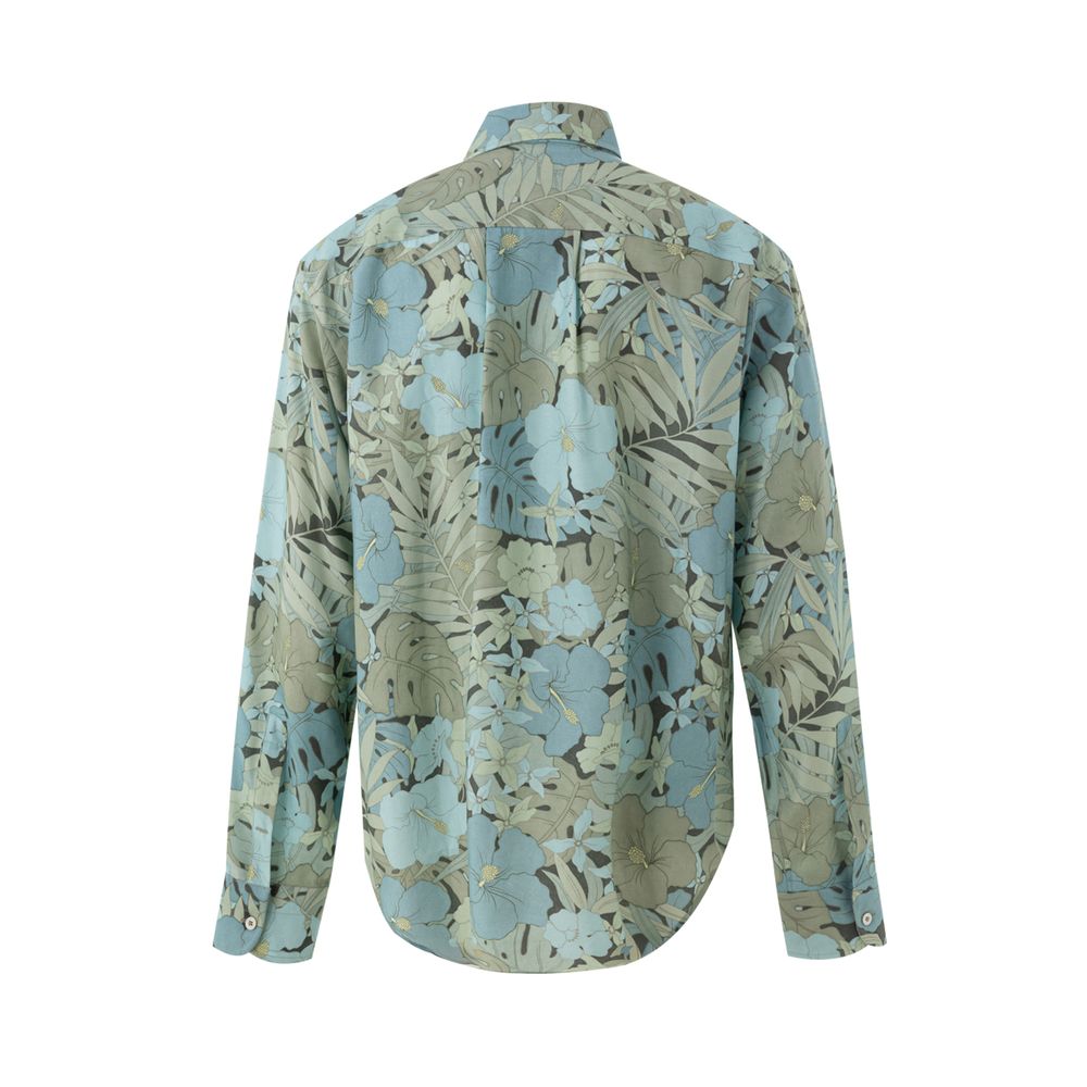 Shirt by Tom Ford for men in lyocell light-blue, multicolor, floral & print showcases a sublime silhouette, artfully detailed with a sublime and for a sophisticated, sublime finish.