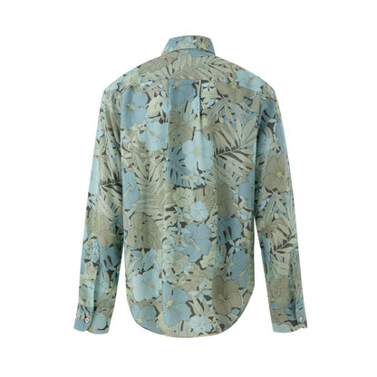 Shirt by Tom Ford for men in lyocell light-blue, multicolor, floral & print showcases a sublime silhouette, artfully detailed with a sublime and for a sophisticated, sublime finish.