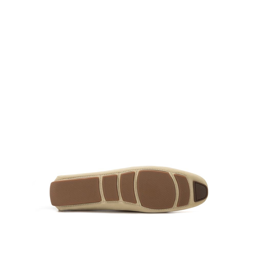 Loafer Shoes by Bally for men in suede leather & rubber beige features an ergonomic silhouette, perfectly showcasing Men's Suede Leather & Rubber Loafer Shoes with its distinct and elegant round toe style.
