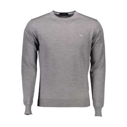 Sweater by Harmont & Blaine for men in wool canvas gray showcases a discreet silhouette, finished with a discreet round neckline and for a discreet look.