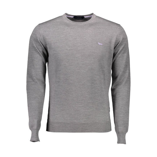 Sweater by Harmont & Blaine for men in wool canvas gray showcases a discreet silhouette, finished with a discreet round neckline and for a discreet look.