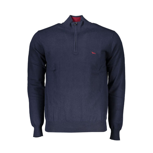Sweater by Harmont & Blaine for men in cotton blue features an polished silhouette, showcasing refined and a sophisticated for a truly polished finish.