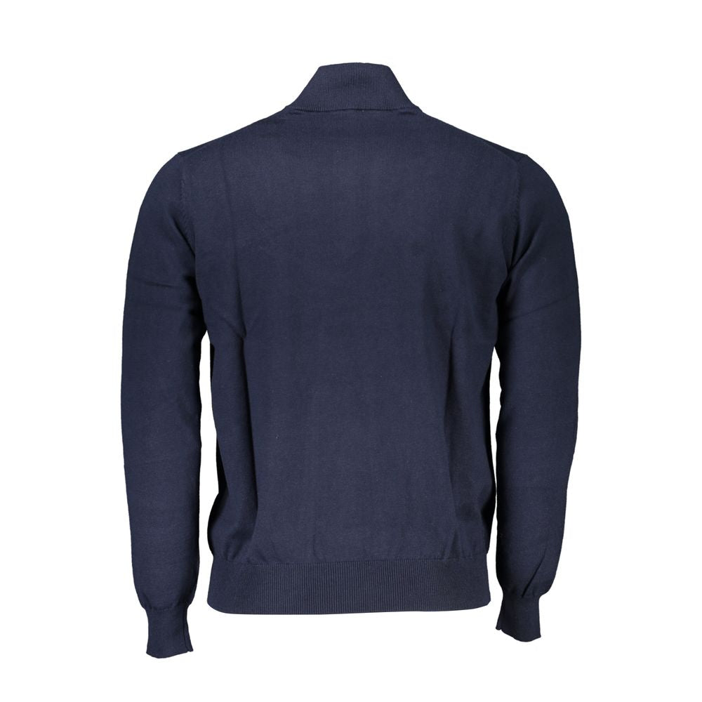 Sweater by Harmont & Blaine for men in cotton blue showcases a downtown chic silhouette, artfully finished with a downtown chic and for a sophisticated, high-end look.