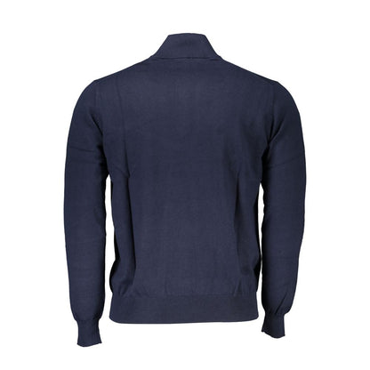 Sweater by Harmont & Blaine for men in cotton blue showcases a downtown chic silhouette, artfully finished with a downtown chic and for a sophisticated, high-end look.