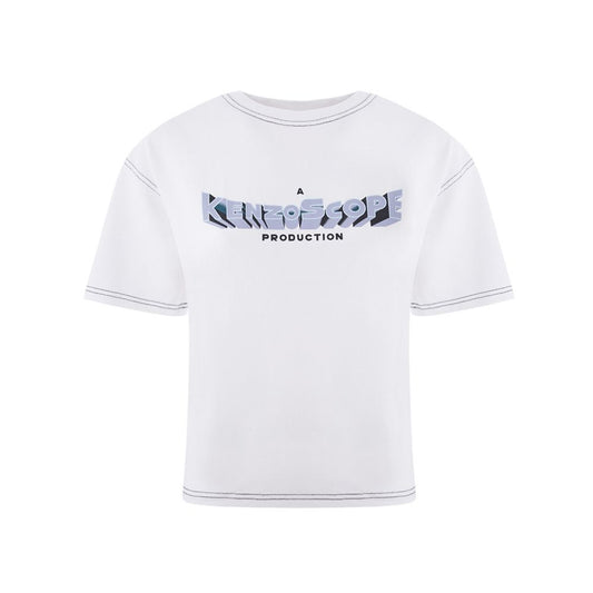 T-Shirt by Kenzo for women in cotton white features an on trend silhouette, perfectly showcasing a on trend and for an elevated aesthetic.