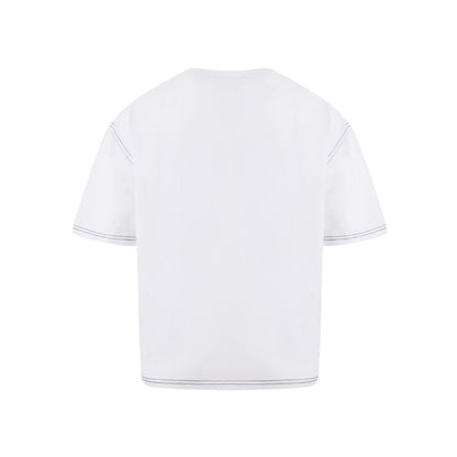 T-Shirt by Kenzo for women in cotton white showcases a fashionable silhouette, elegantly detailed with a fashionable and for a sophisticated, high-fashion look.