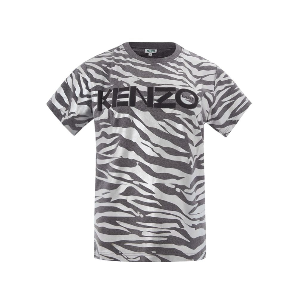 T-Shirt by Kenzo for women in cotton multicolor & print features an on trend silhouette, perfectly showcasing a on trend short-sleeve and round neckline for an elevated aesthetic.