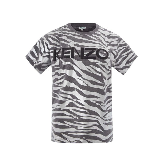 T-Shirt by Kenzo for women in cotton multicolor & print features an on trend silhouette, perfectly showcasing a on trend short-sleeve and round neckline for an elevated aesthetic.