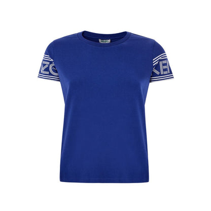T-Shirt by Kenzo for women in cotton blue features a plush silhouette, showcasing a sophisticated and for a truly plush finish.
