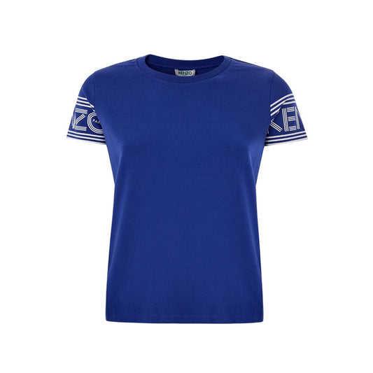 T-Shirt by Kenzo for women in cotton blue features a plush silhouette, showcasing a sophisticated and for a truly plush finish.