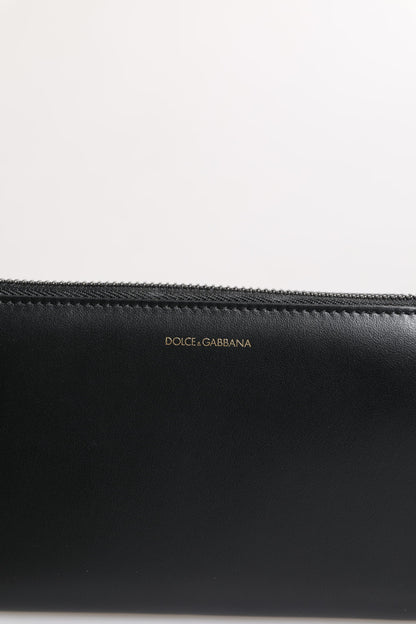 Cardholder Wallet by Dolce & Gabbana for men in exotic leather black & blue presents a refined silhouette, artfully capturing the essence of the Exotic Leather Cardholder Wallet design with sophisticated card-organization coin-purse for a refined look.