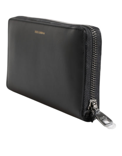 Cardholder Wallet by Dolce & Gabbana for men in exotic leather black & blue showcases a discerning silhouette, artfully capturing the essence of Exotic Leather Cardholder Wallet with its functional card-organization coin-purse.