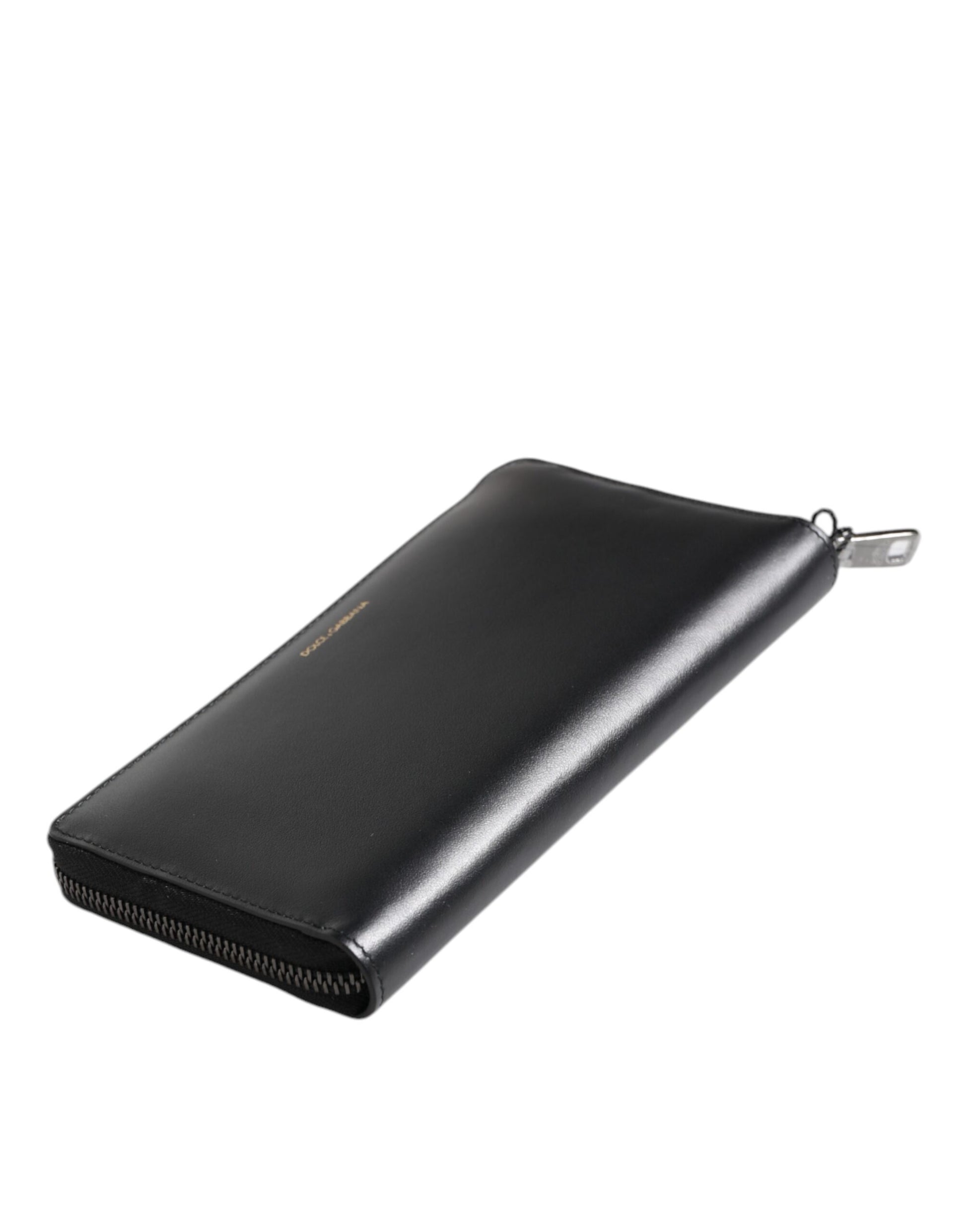 Cardholder Wallet by Dolce & Gabbana for men in exotic leather black & blue showcases a refined silhouette, artfully capturing the essence of the refined Exotic Leather Cardholder Wallet design with functional card-organization coin-purse.