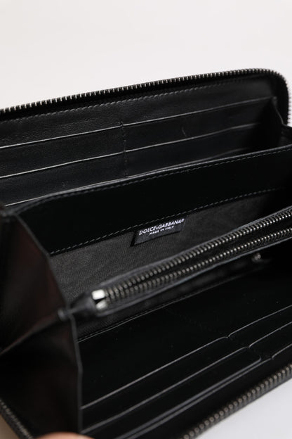 Cardholder Wallet by Dolce & Gabbana for men in exotic leather black & blue features a streamlined silhouette, showcasing the streamlined Exotic Leather Cardholder Wallet design with sophisticated card-organization coin-purse for a premium look.